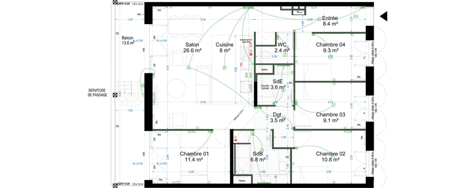 Appartement T5 de 99,80 m2 &agrave; Neuilly-Sur-Marne Maison blanche