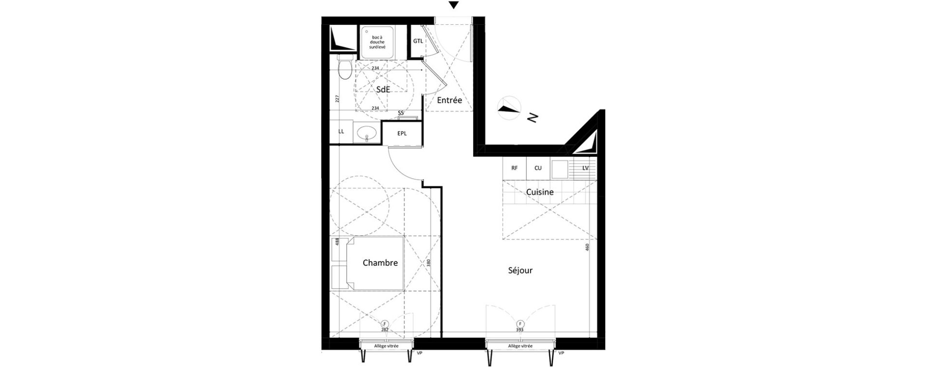 Appartement T2 de 42,30 m2 &agrave; Neuilly-Sur-Marne Maison blanche