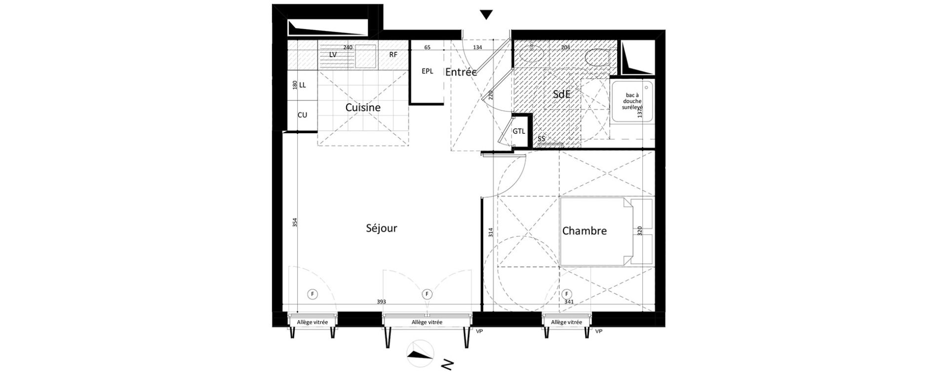 Appartement T2 de 38,40 m2 &agrave; Neuilly-Sur-Marne Maison blanche
