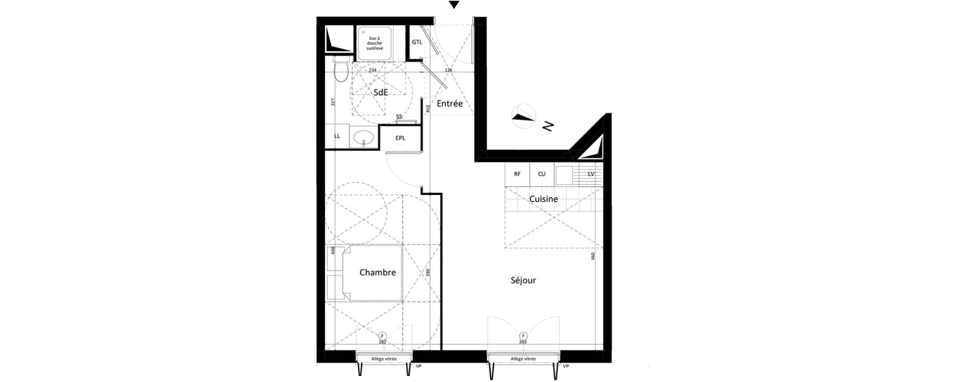 Appartement T2 de 42,30 m2 &agrave; Neuilly-Sur-Marne Maison blanche
