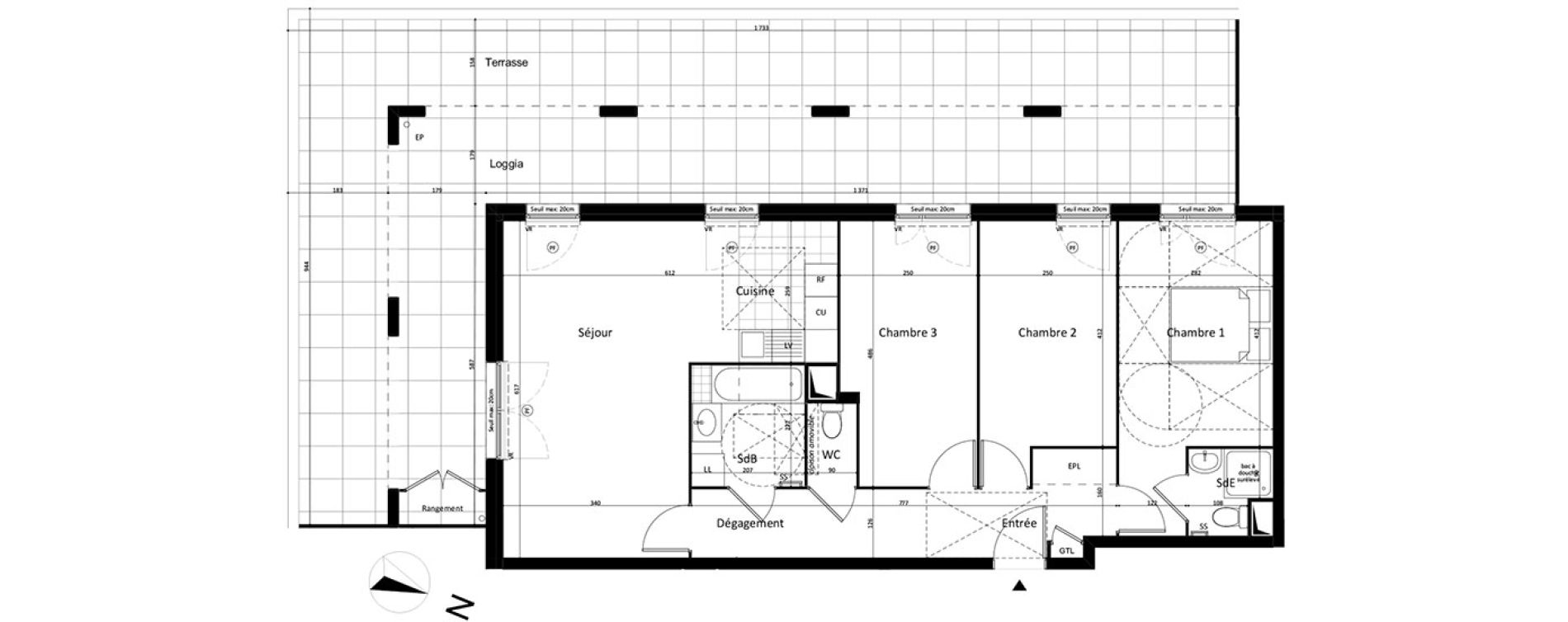 Appartement T4 de 82,94 m2 &agrave; Neuilly-Sur-Marne Maison blanche