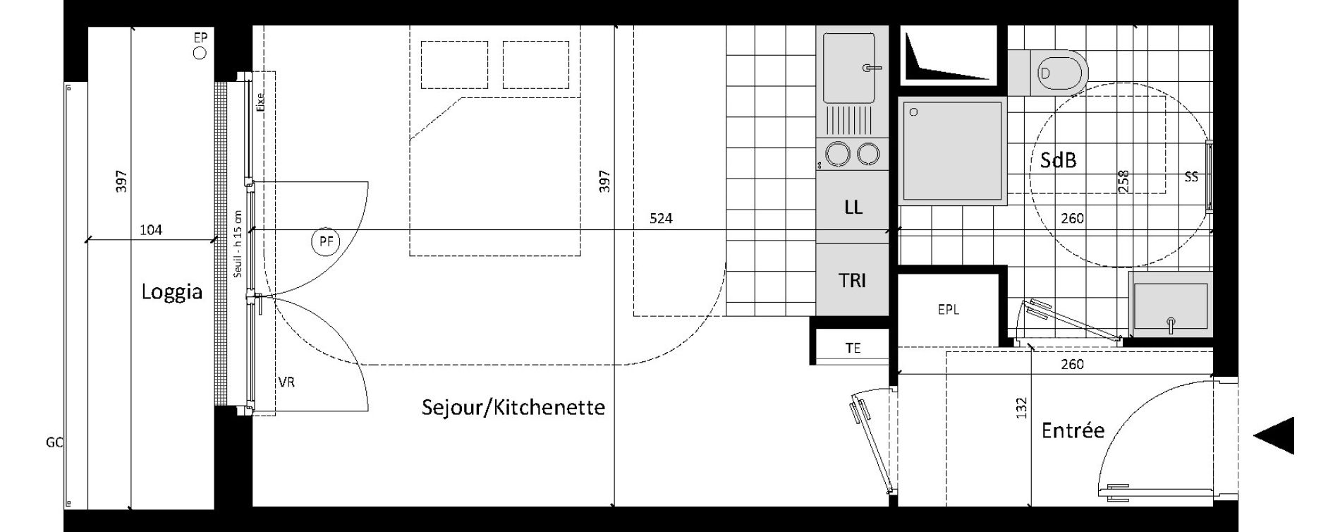 Studio de 29,91 m2 &agrave; Neuilly-Sur-Marne Maison blanche