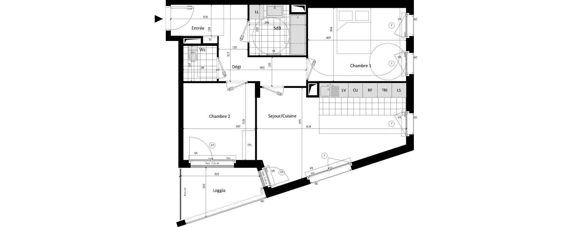Appartement T3 de 58,42 m2 &agrave; Neuilly-Sur-Marne Maison blanche