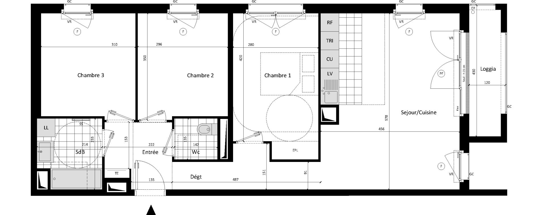 Appartement T4 de 75,55 m2 &agrave; Neuilly-Sur-Marne Maison blanche
