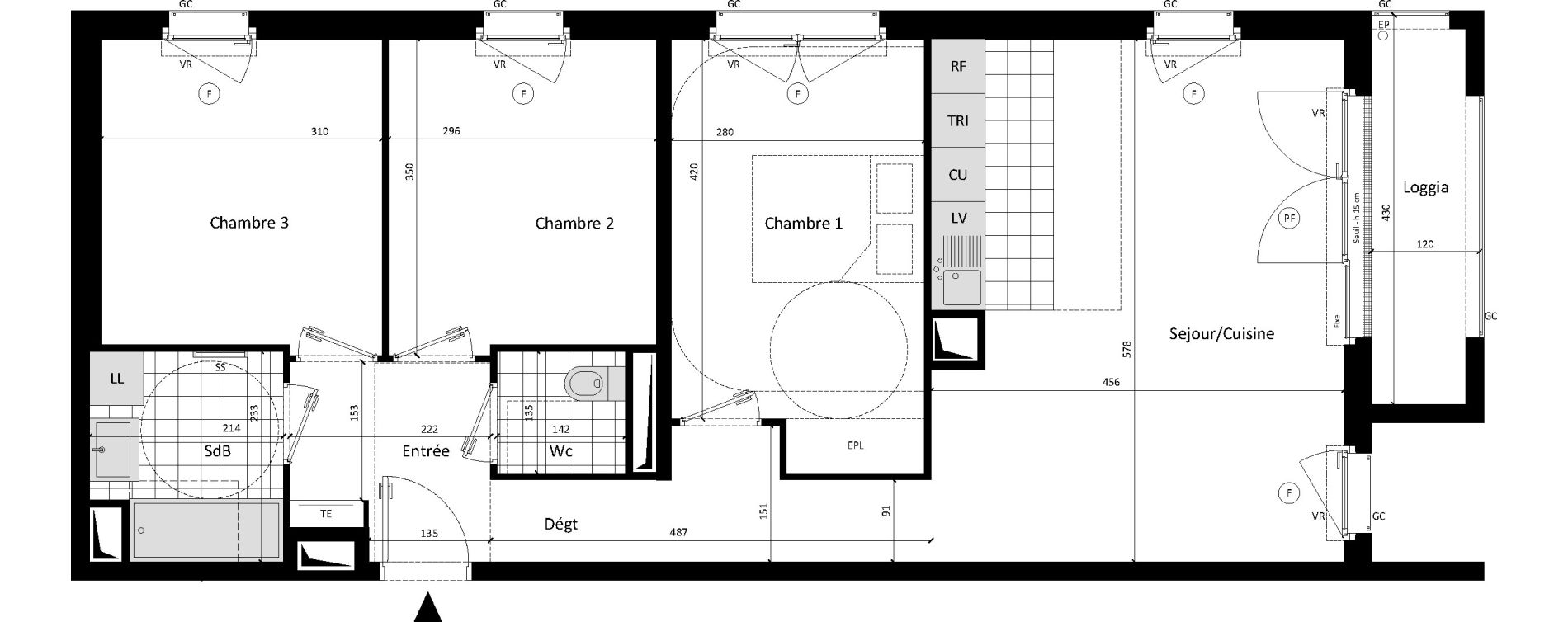 Appartement T4 de 75,46 m2 &agrave; Neuilly-Sur-Marne Maison blanche