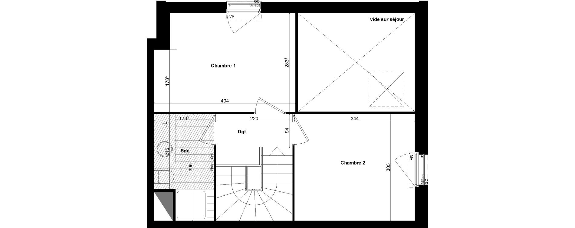 Duplex T3 de 67,59 m2 &agrave; Neuilly-Sur-Marne Maison blanche