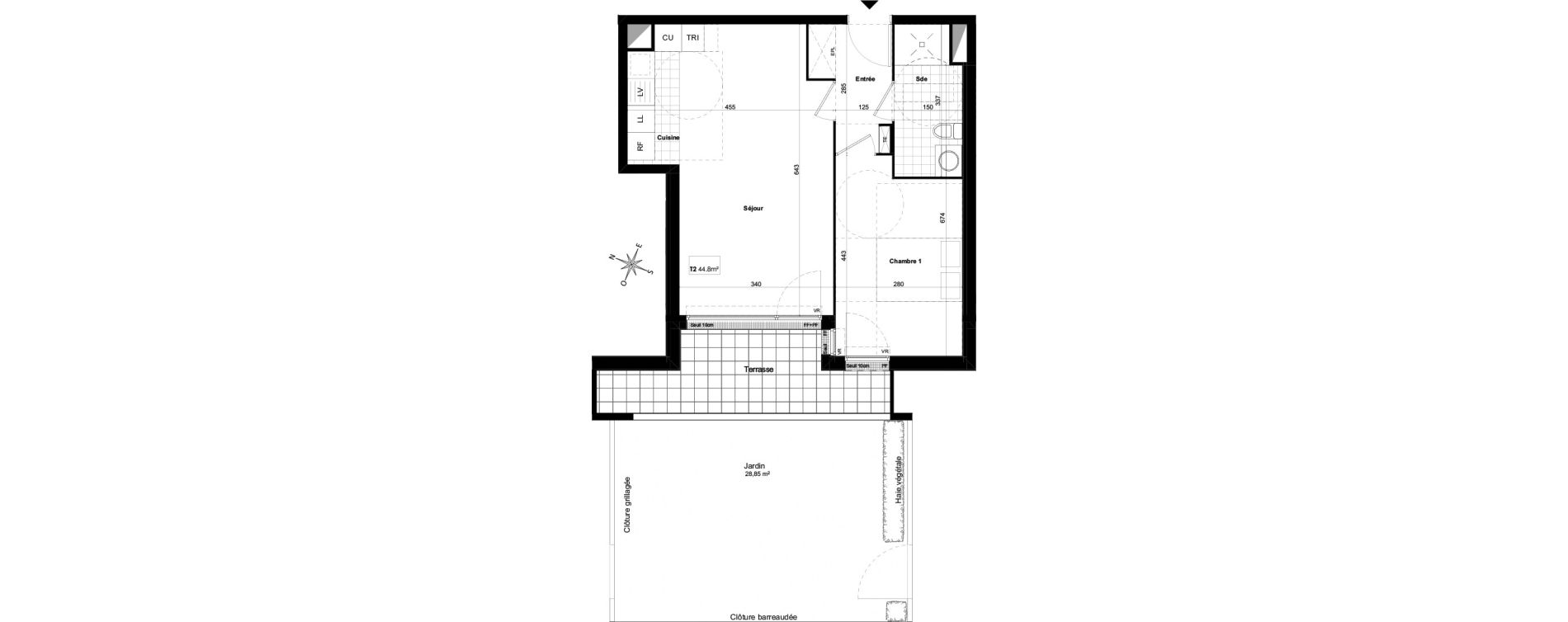 Appartement T2 de 44,80 m2 &agrave; Neuilly-Sur-Marne Maison blanche