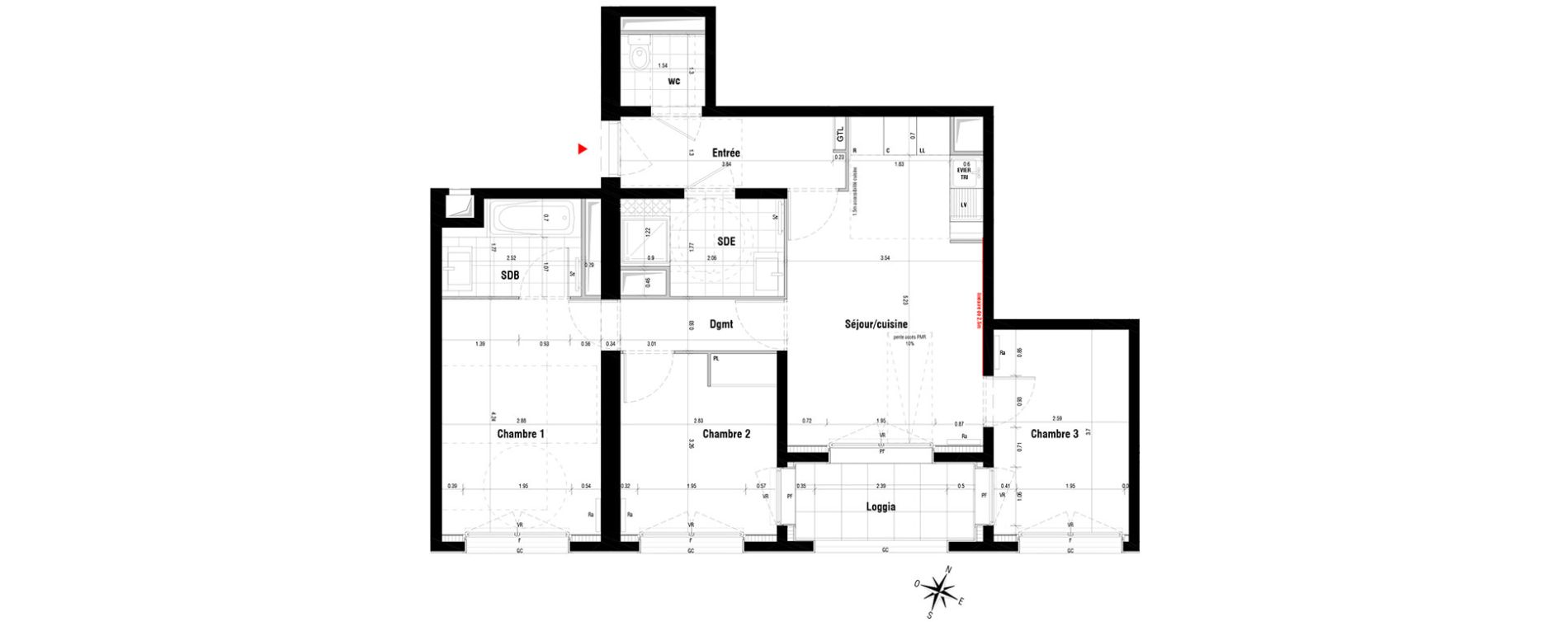 Appartement T4 de 68,70 m2 &agrave; Neuilly-Sur-Marne Maison blanche