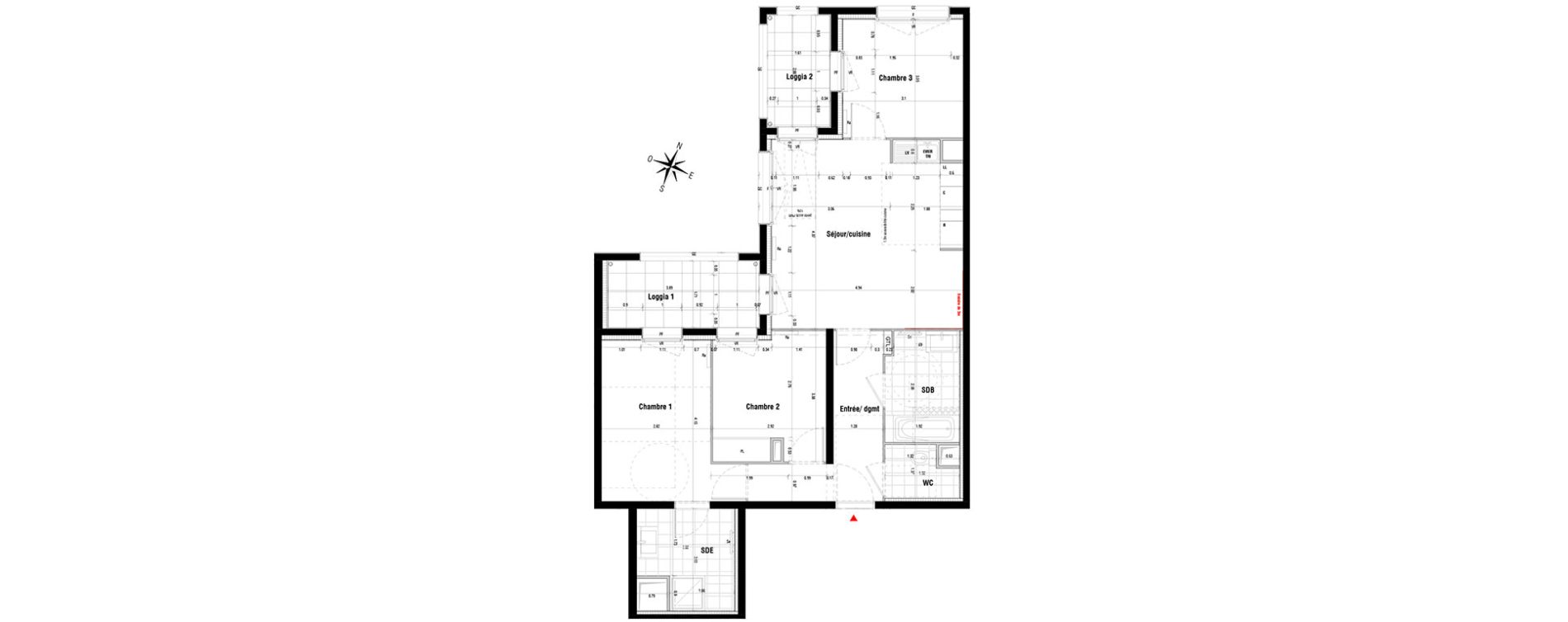 Appartement T4 de 76,34 m2 &agrave; Neuilly-Sur-Marne Maison blanche