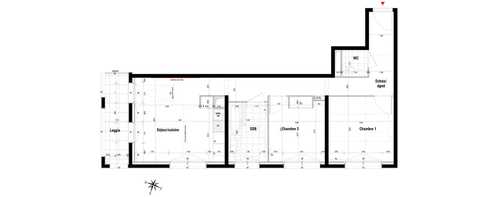 Appartement T3 de 61,12 m2 &agrave; Neuilly-Sur-Marne Maison blanche