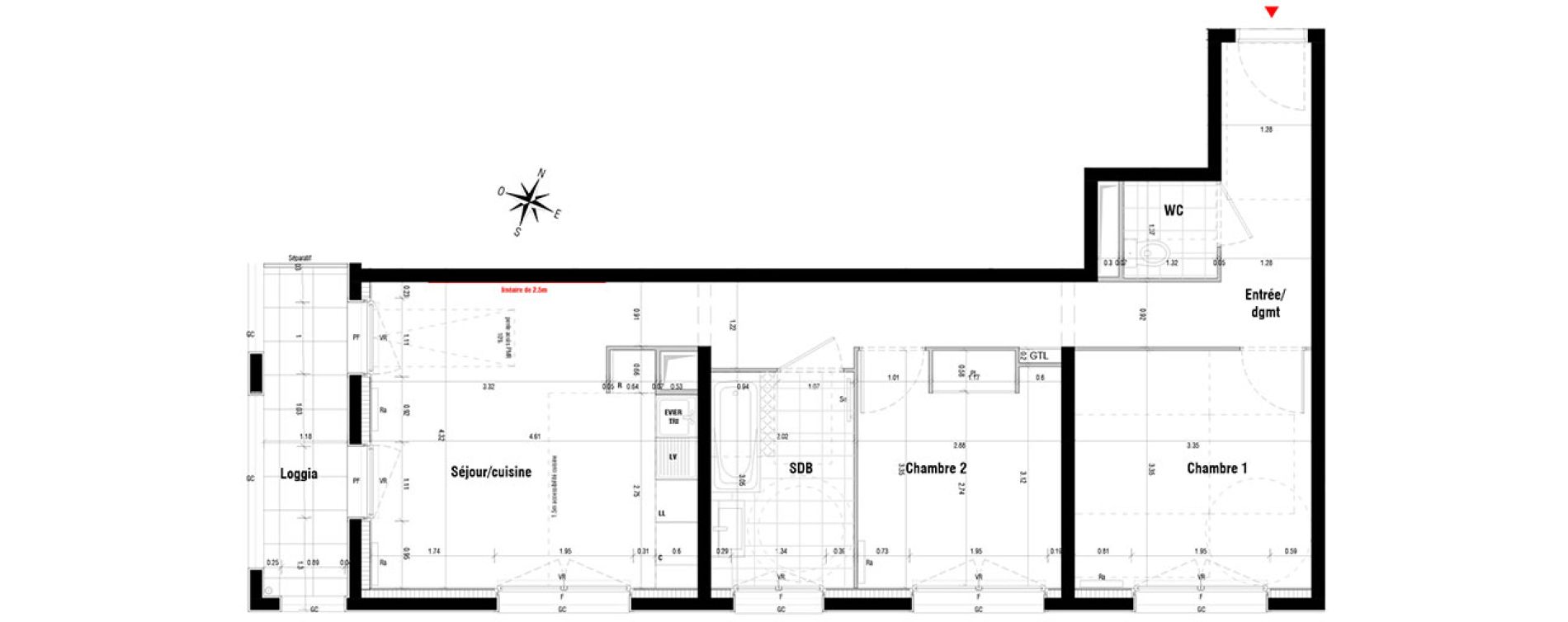 Appartement T3 de 61,08 m2 &agrave; Neuilly-Sur-Marne Maison blanche