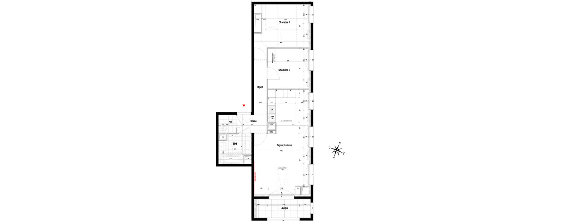 Appartement T3 de 63,06 m2 &agrave; Neuilly-Sur-Marne Maison blanche
