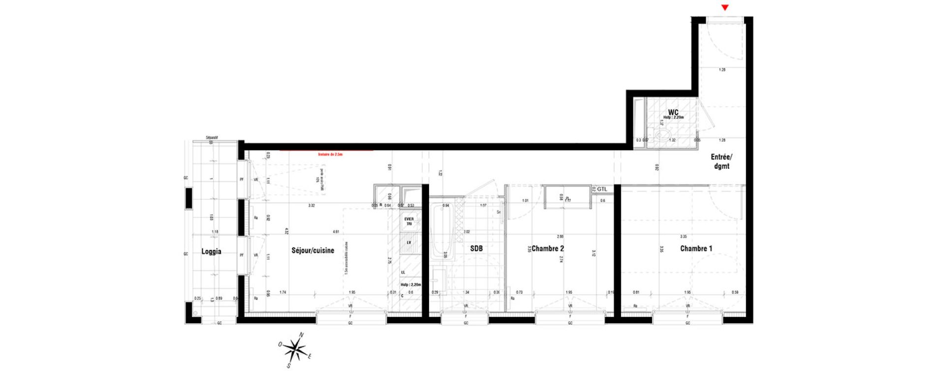 Appartement T3 de 61,12 m2 &agrave; Neuilly-Sur-Marne Maison blanche