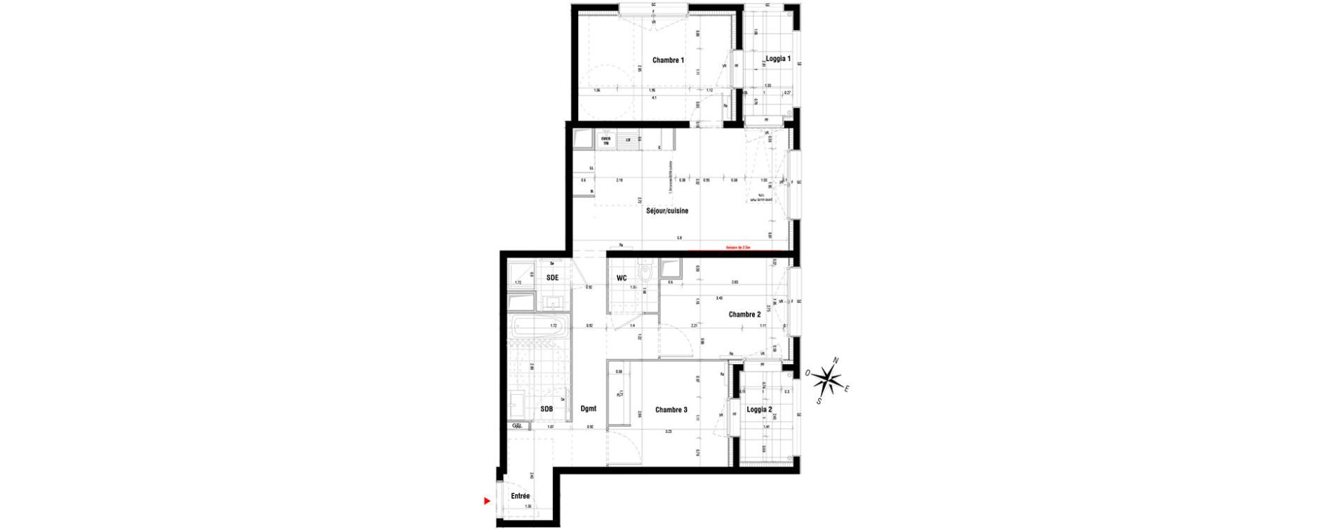 Appartement T4 de 69,26 m2 &agrave; Neuilly-Sur-Marne Maison blanche