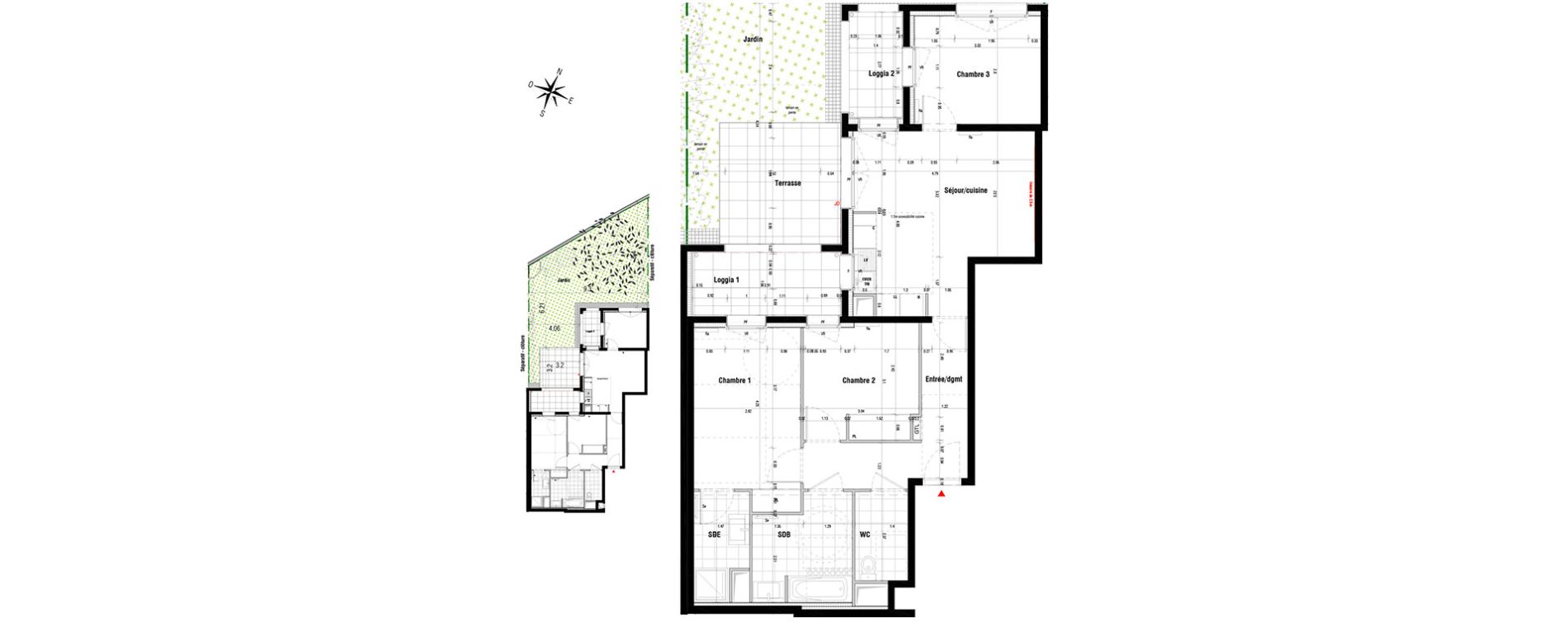 Appartement T4 de 74,23 m2 &agrave; Neuilly-Sur-Marne Maison blanche