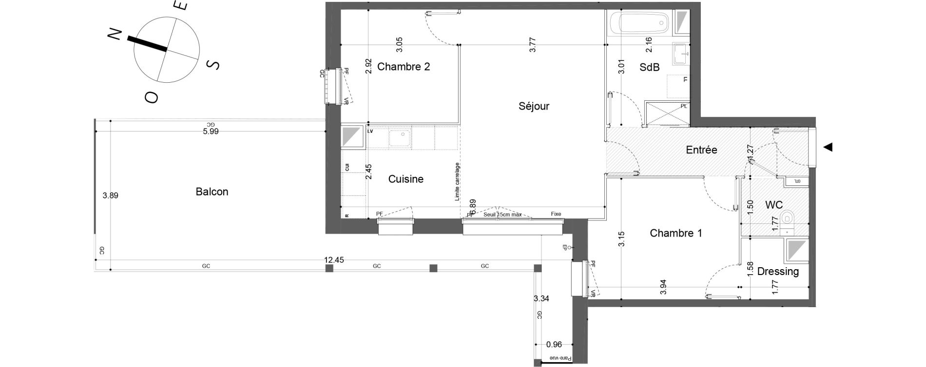 Appartement T3 de 66,60 m2 &agrave; Neuilly-Sur-Marne Maison blanche