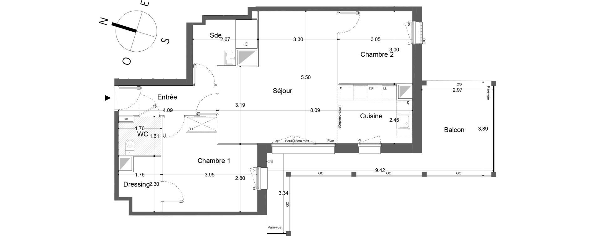 Appartement T3 de 69,90 m2 &agrave; Neuilly-Sur-Marne Maison blanche