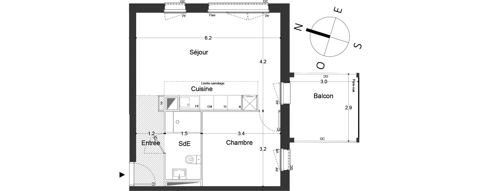 Appartement T2 de 45,20 m2 &agrave; Neuilly-Sur-Marne Maison blanche