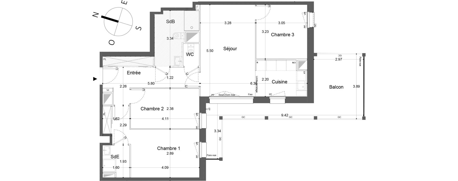 Appartement T4 de 84,10 m2 &agrave; Neuilly-Sur-Marne Maison blanche