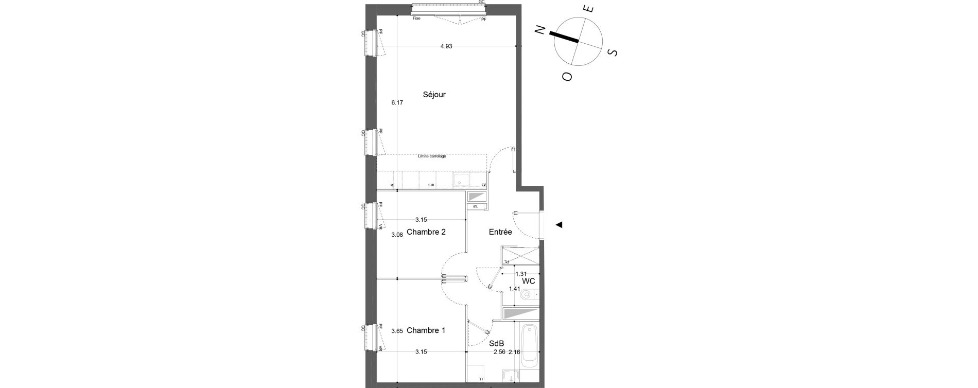 Appartement T3 de 67,40 m2 &agrave; Neuilly-Sur-Marne Maison blanche