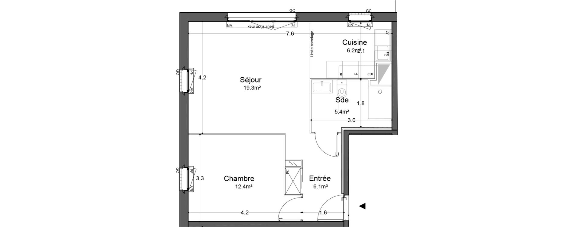 Appartement T2 de 49,40 m2 &agrave; Neuilly-Sur-Marne Maison blanche