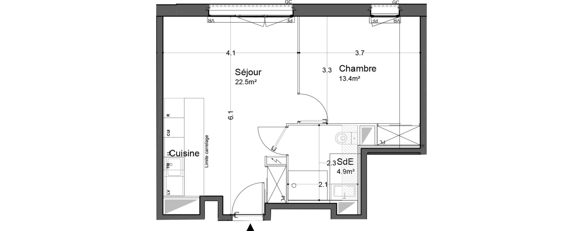 Appartement T2 de 40,80 m2 &agrave; Neuilly-Sur-Marne Maison blanche