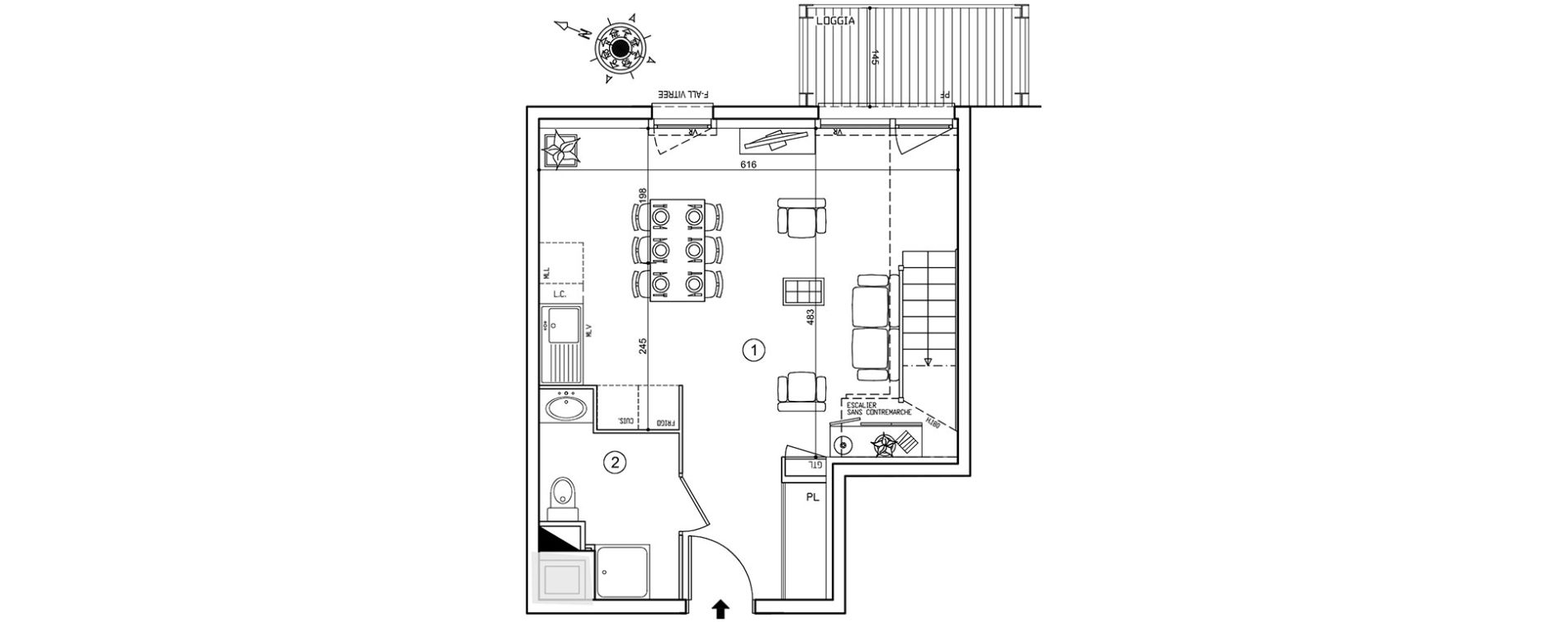 Duplex T3 de 66,00 m2 &agrave; Neuilly-Sur-Marne Maison blanche