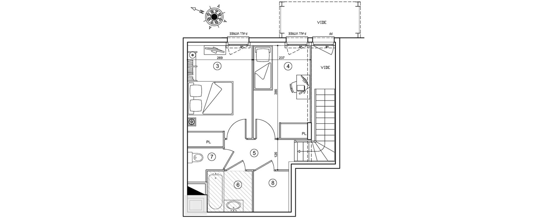 Duplex T3 de 66,00 m2 &agrave; Neuilly-Sur-Marne Maison blanche