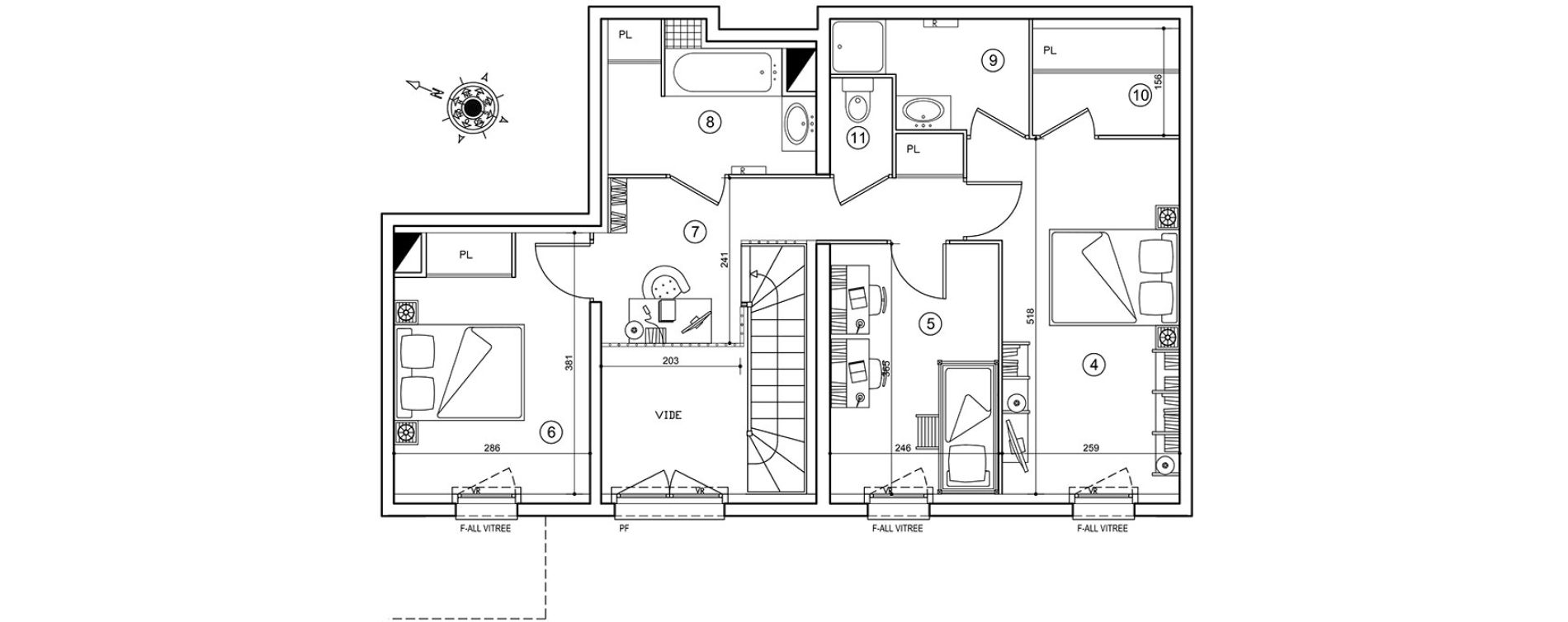 Duplex T4 de 84,50 m2 &agrave; Neuilly-Sur-Marne Maison blanche