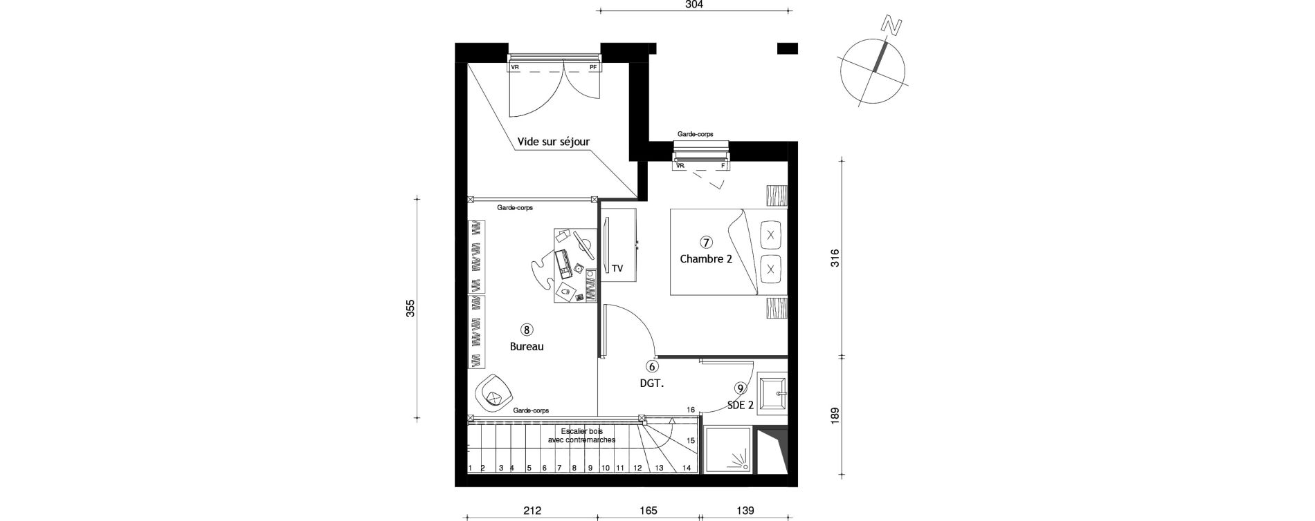 Duplex T3 de 72,00 m2 &agrave; Neuilly-Sur-Marne Maison blanche