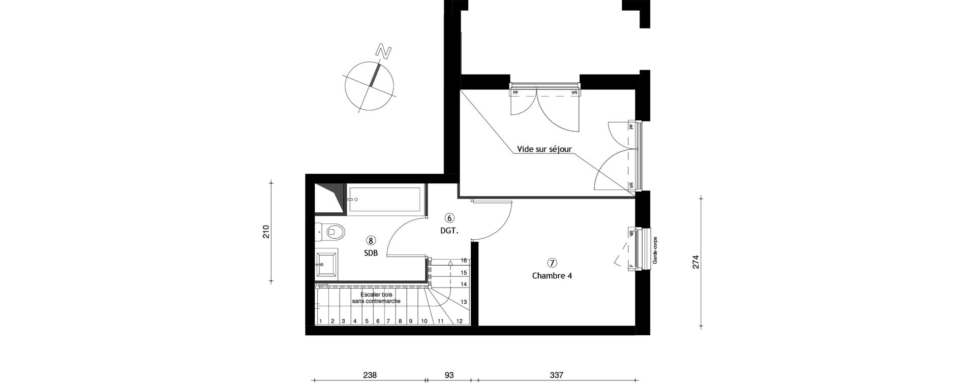Duplex T4 de 79,00 m2 &agrave; Neuilly-Sur-Marne Maison blanche