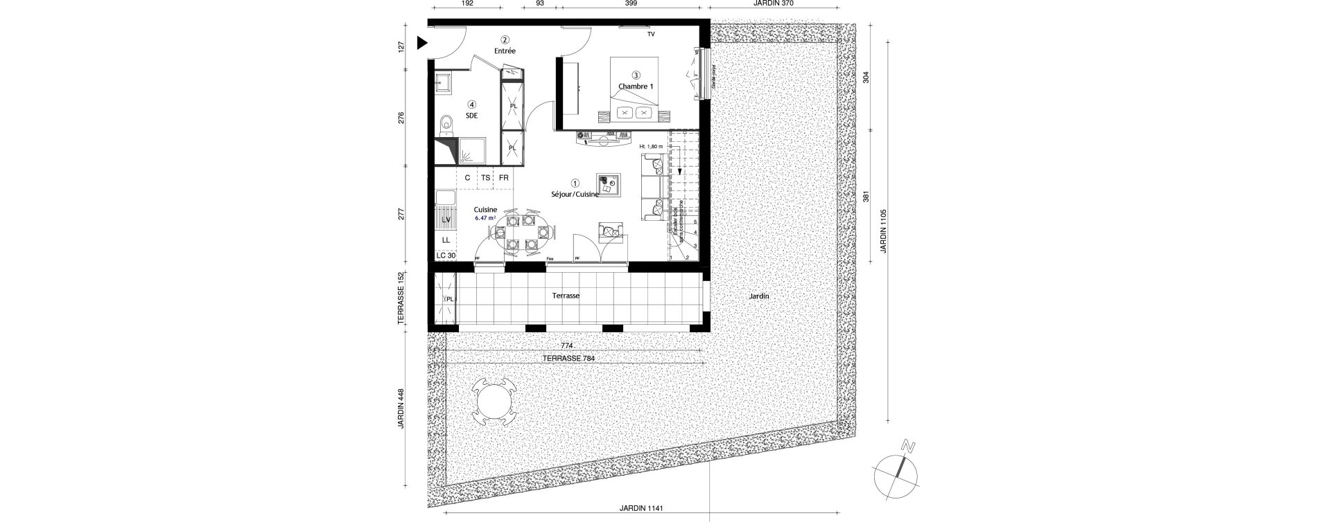 Duplex T4 de 85,80 m2 &agrave; Neuilly-Sur-Marne Maison blanche