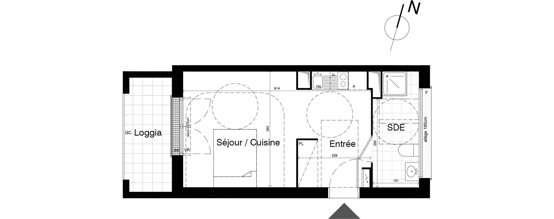 Appartement T1 de 28,08 m2 &agrave; Noisy-Le-Grand L ile de la marne