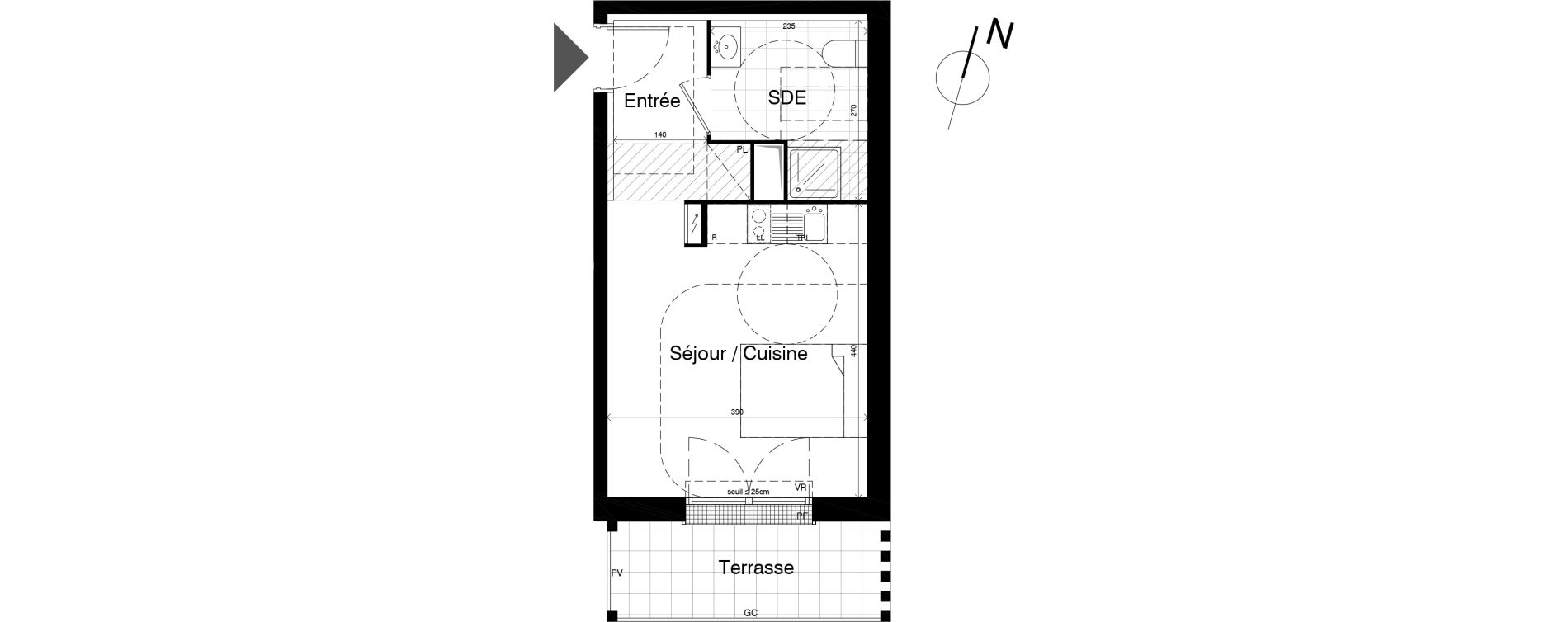 Appartement T1 de 26,64 m2 &agrave; Noisy-Le-Grand L ile de la marne