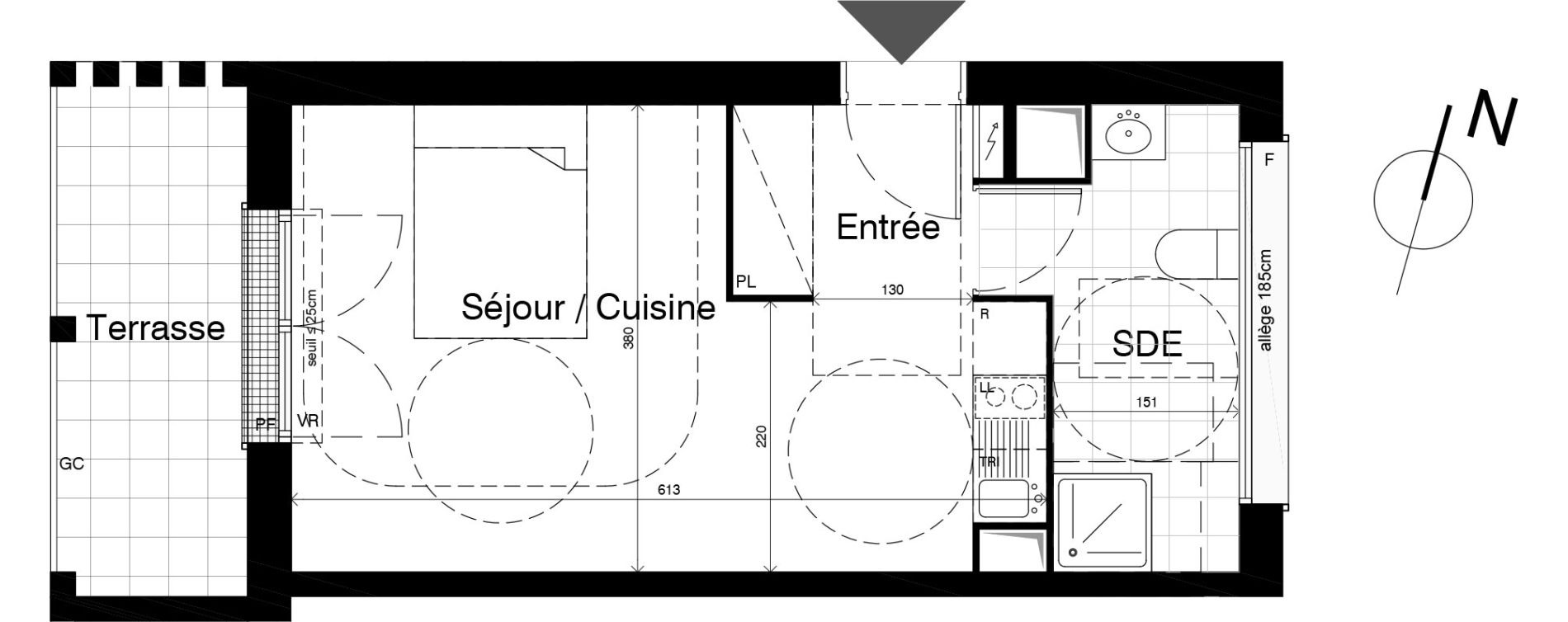 Appartement T1 de 28,08 m2 &agrave; Noisy-Le-Grand L ile de la marne