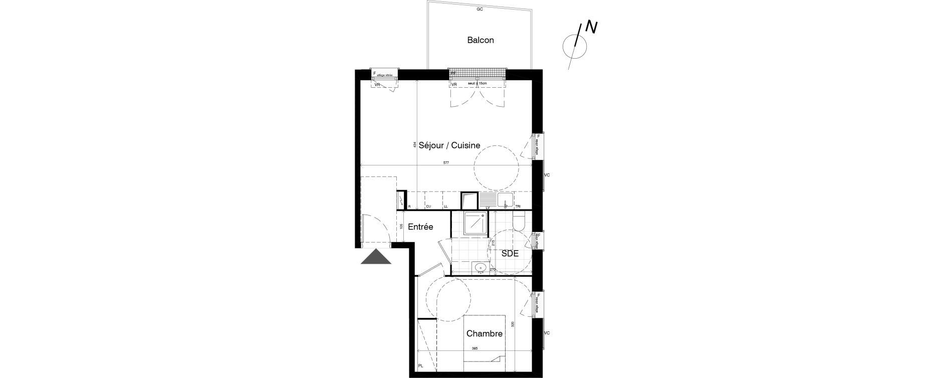 Appartement T2 de 46,67 m2 &agrave; Noisy-Le-Grand L ile de la marne