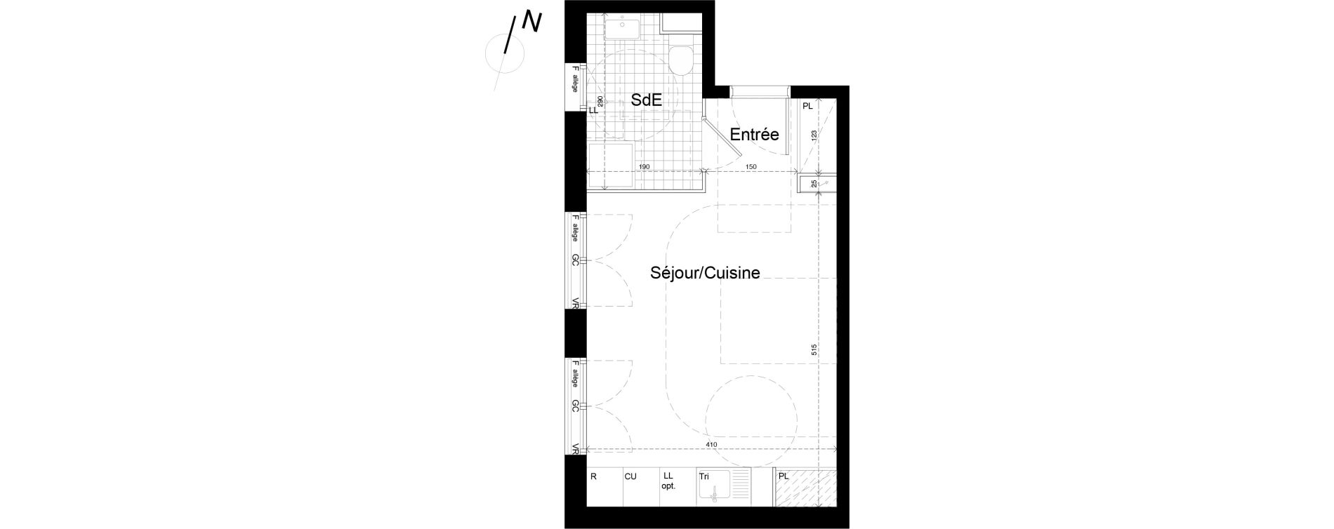 Appartement T1 de 29,63 m2 &agrave; Noisy-Le-Grand L ile de la marne