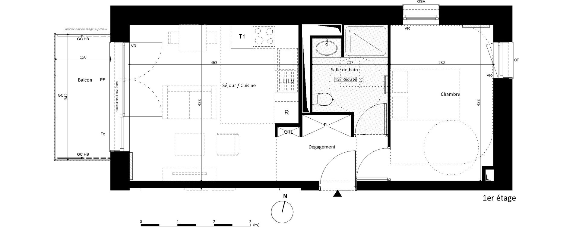 Appartement T2 de 40,40 m2 &agrave; Noisy-Le-Grand L ile de la marne