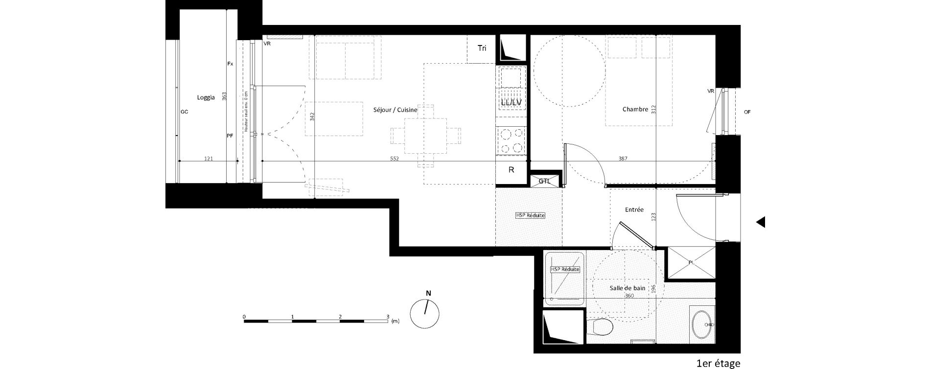 Appartement T2 de 44,20 m2 &agrave; Noisy-Le-Grand L ile de la marne