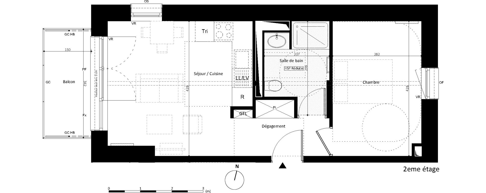 Appartement T2 de 39,80 m2 &agrave; Noisy-Le-Grand L ile de la marne
