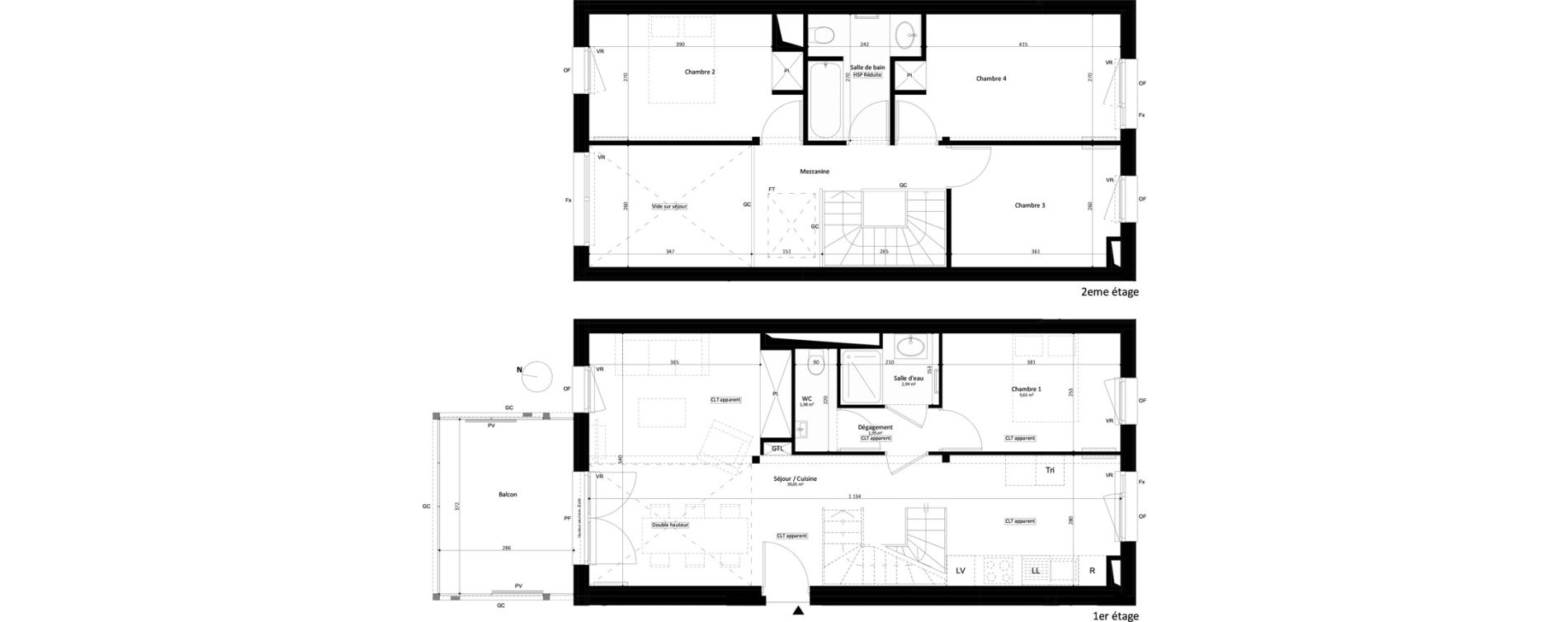 Duplex T5 de 100,40 m2 &agrave; Noisy-Le-Grand L ile de la marne