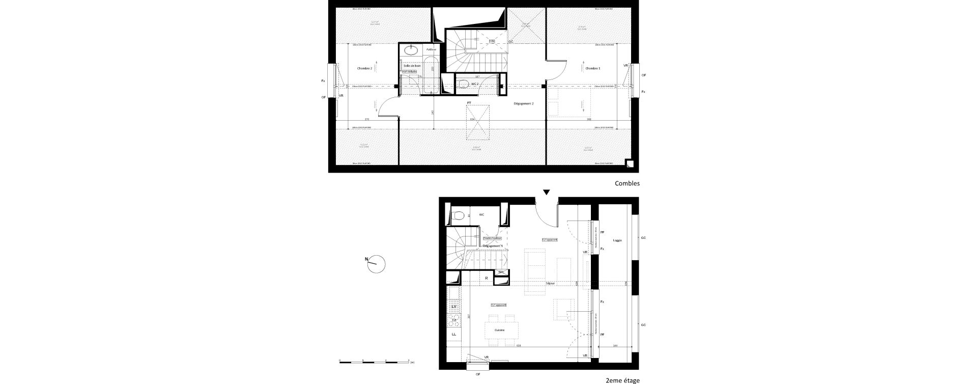 Duplex T3 de 80,20 m2 &agrave; Noisy-Le-Grand L ile de la marne