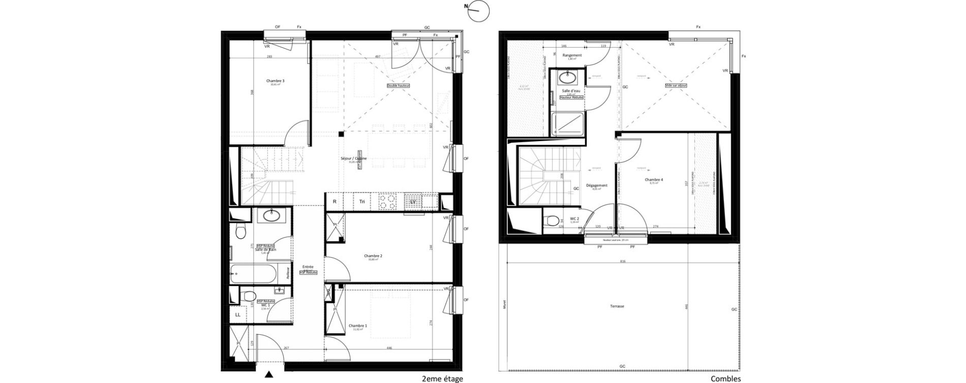 Duplex T5 de 105,00 m2 &agrave; Noisy-Le-Grand L ile de la marne