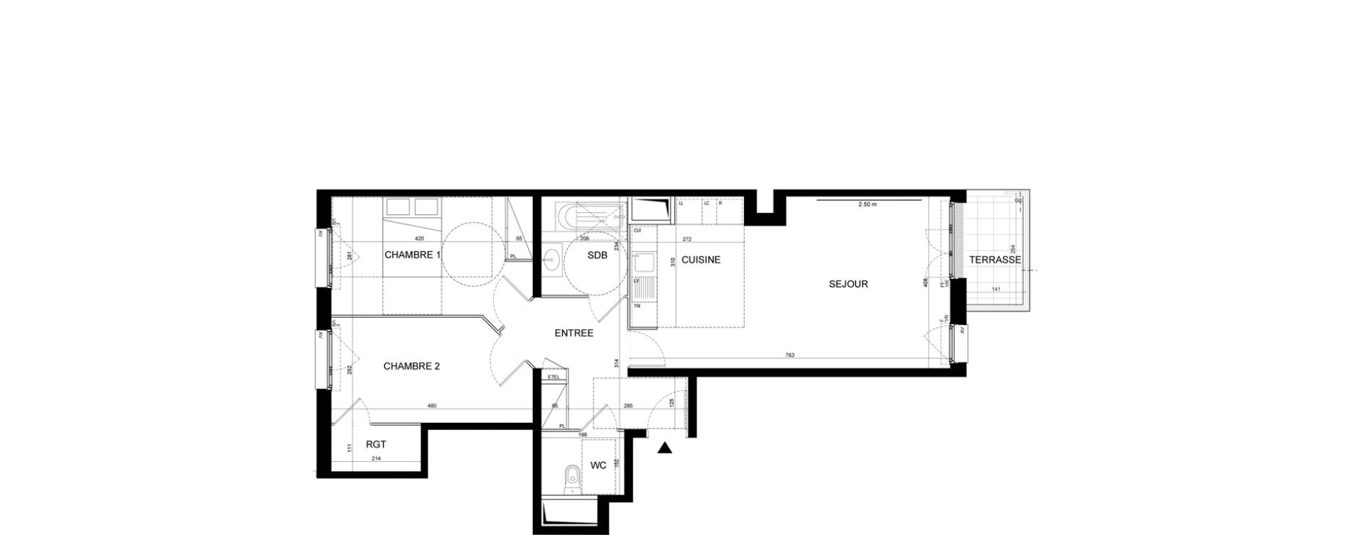 Appartement T3 de 73,76 m2 &agrave; Noisy-Le-Grand Centre ville