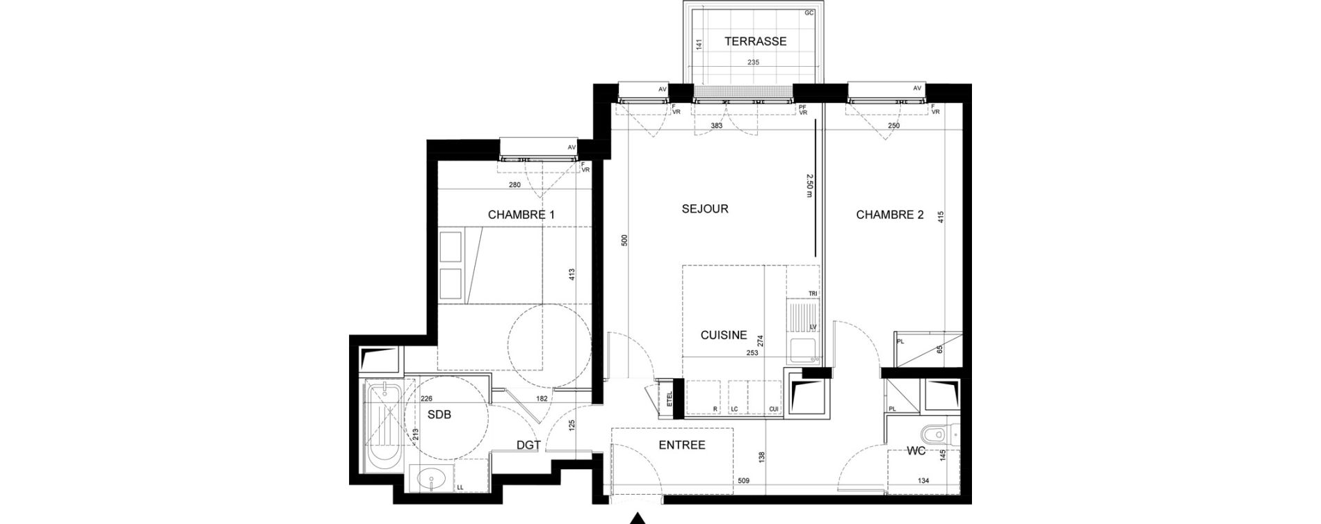 Appartement T3 de 62,22 m2 &agrave; Noisy-Le-Grand Centre ville