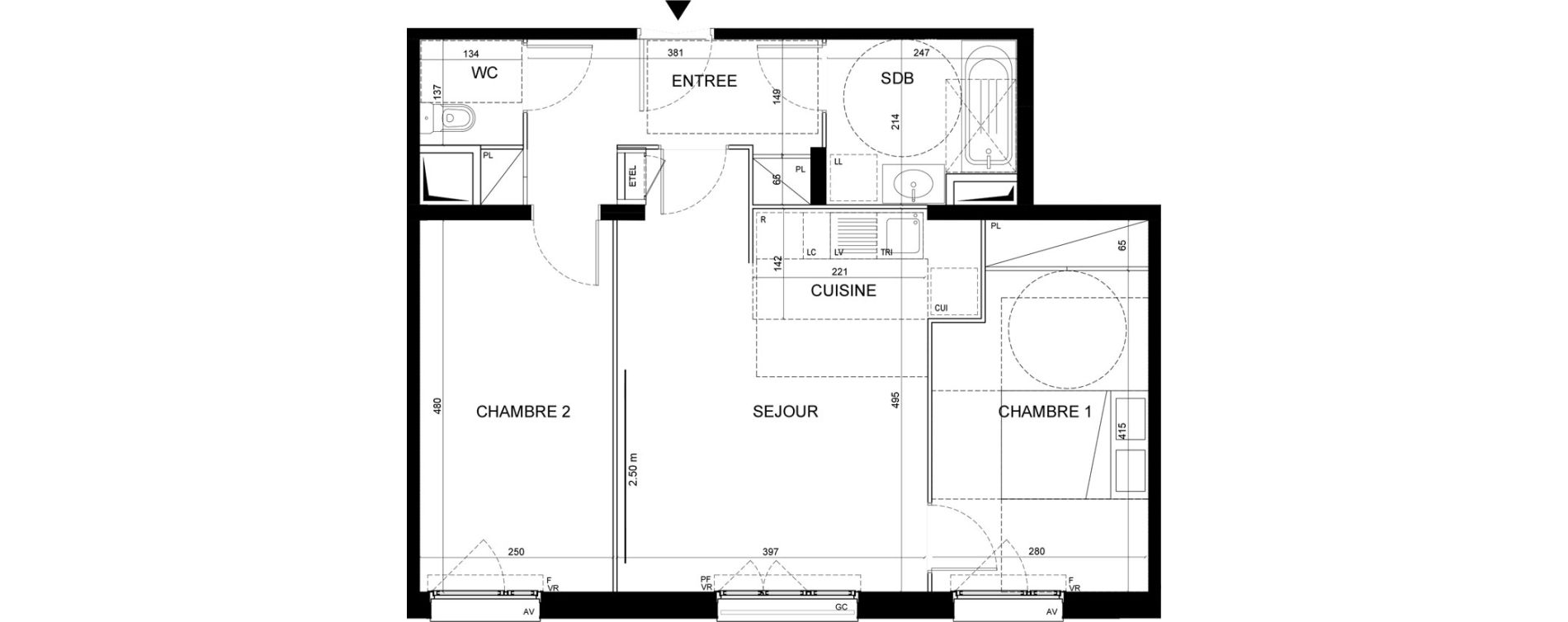 Appartement T3 de 60,07 m2 &agrave; Noisy-Le-Grand Centre ville