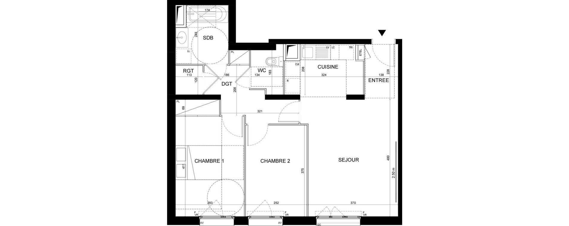 Appartement T3 de 64,70 m2 &agrave; Noisy-Le-Grand Centre ville