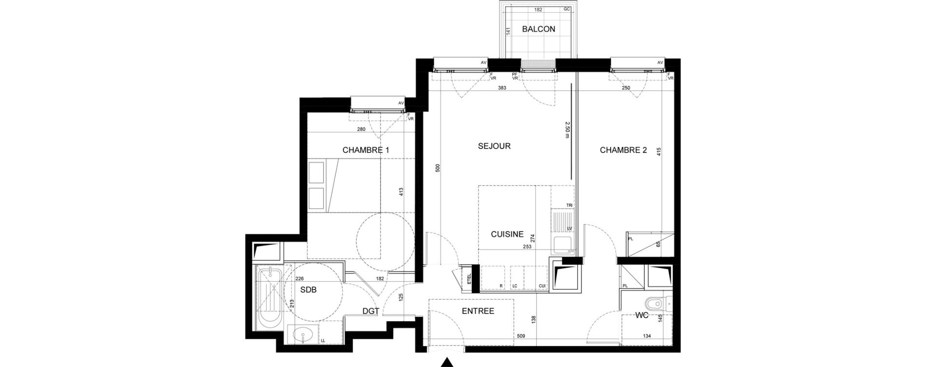 Appartement T3 de 62,22 m2 &agrave; Noisy-Le-Grand Centre ville