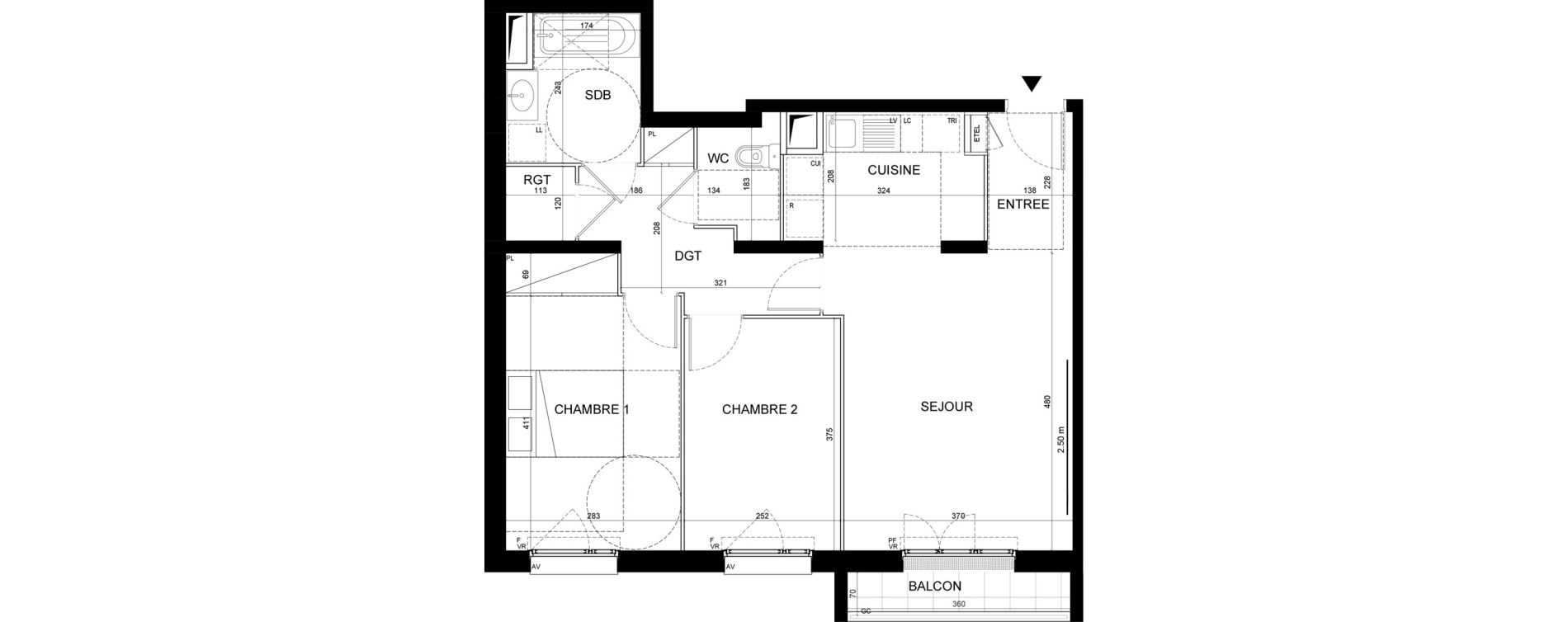 Appartement T3 de 64,70 m2 &agrave; Noisy-Le-Grand Centre ville