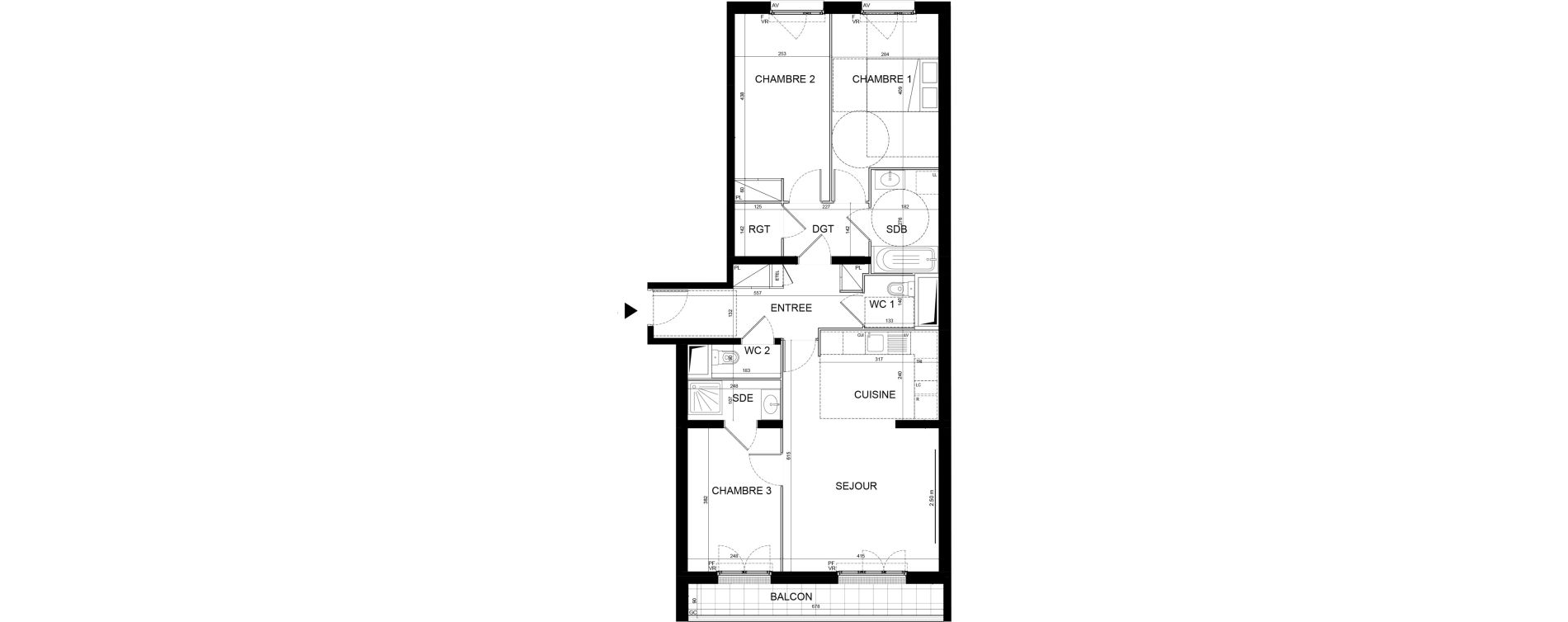 Appartement T4 de 85,75 m2 &agrave; Noisy-Le-Grand Centre ville